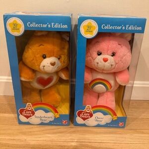 2 New In Box VINTAGE Care Bears 20th Anniversary Edition